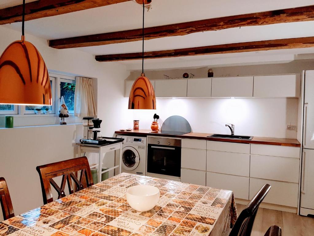 Kuchyň nebo kuchyňský kout v ubytování Koege Guesthouse
