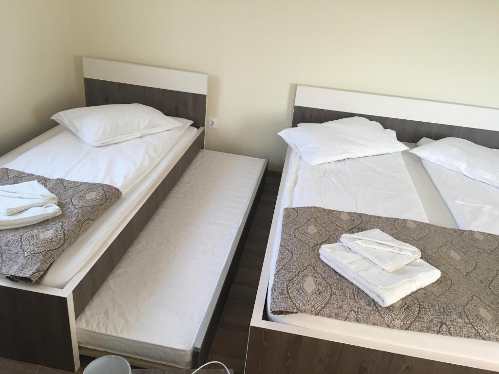 Letto o letti in una camera di Farkas Panzió