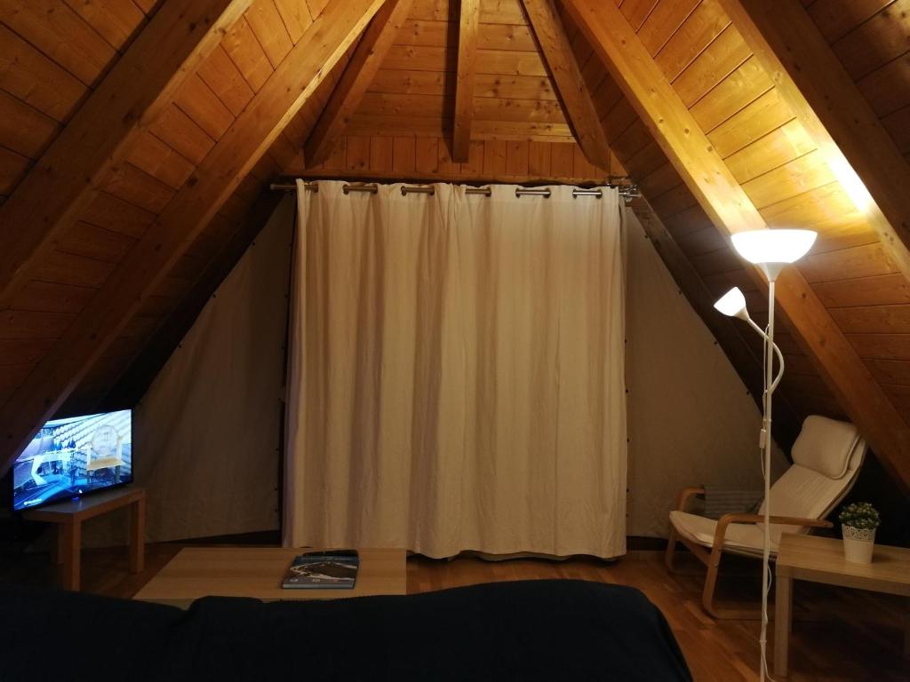 TV a/nebo společenská místnost v ubytování Atico El Mirador de Sallent