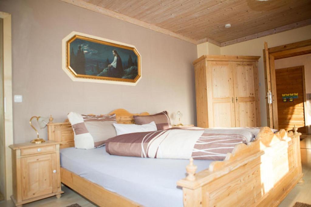 Postel nebo postele na pokoji v ubytování Huisnhof