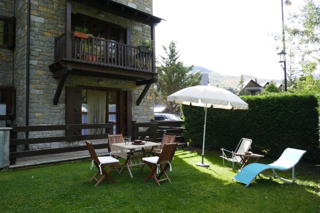 Zahrada ubytování EscapaTT Benasque