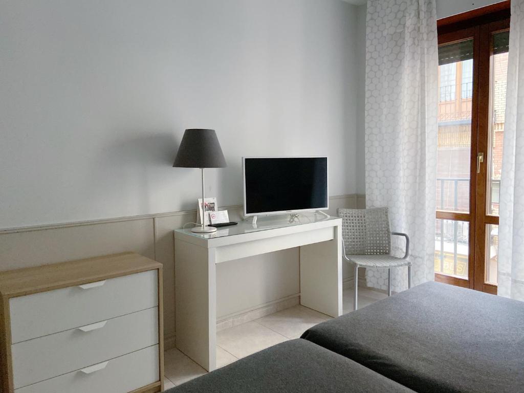 TV a/nebo společenská místnost v ubytování Hotel Rio Arga