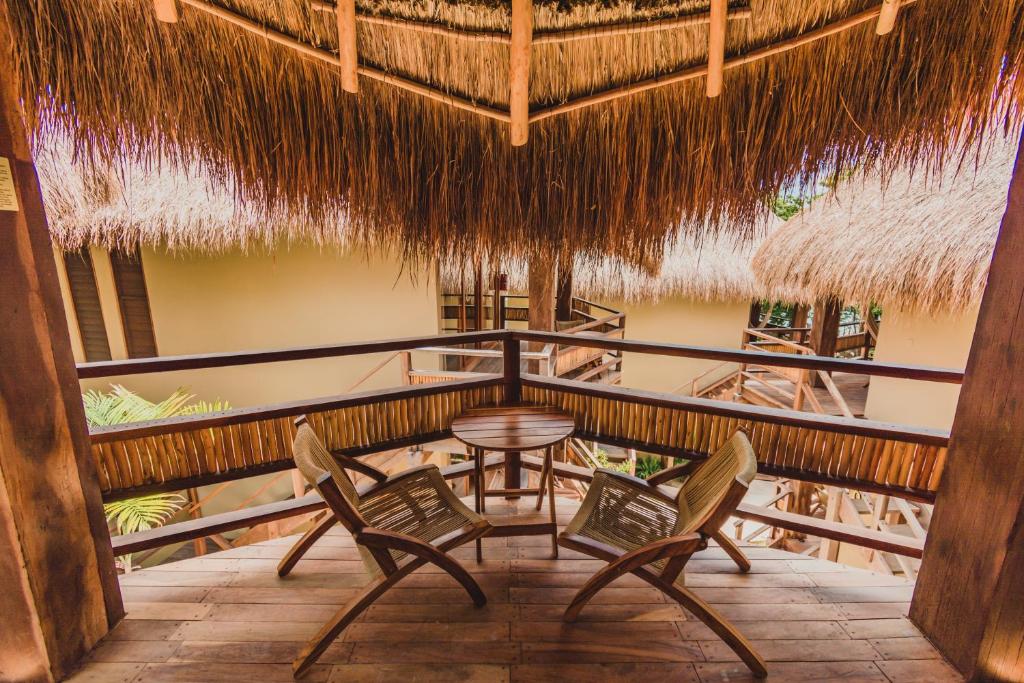 Balkón nebo terasa v ubytování Hotel Carolina Bacalar