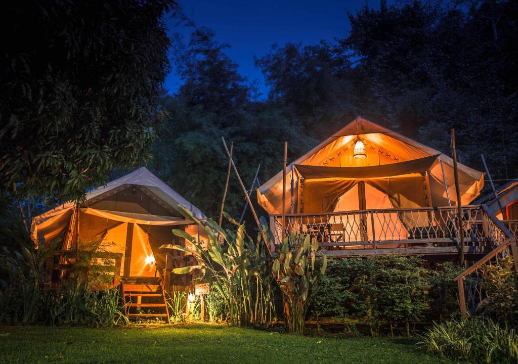 Zahrada ubytování Hintok River Camp