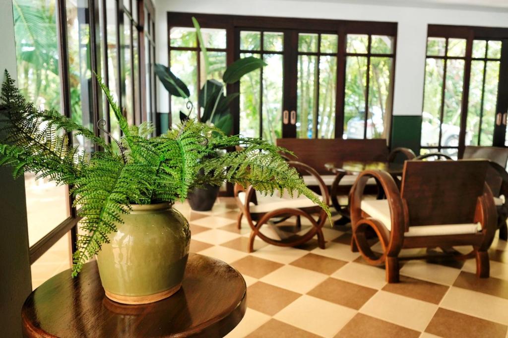 Posezení v ubytování Baan Imm Sook Resort