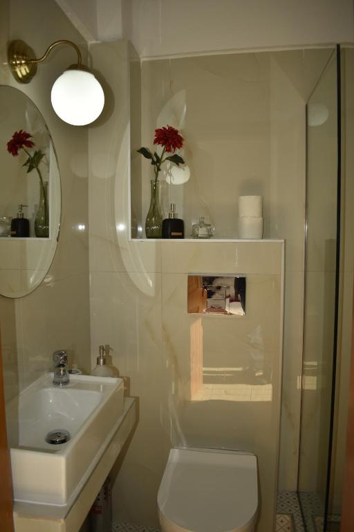 Kúpeľňa v ubytovaní Kripis Studio Thessaloniki