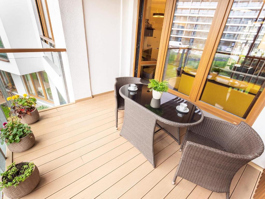 Posezení v ubytování VacationClub – Olympic Park Apartament A106