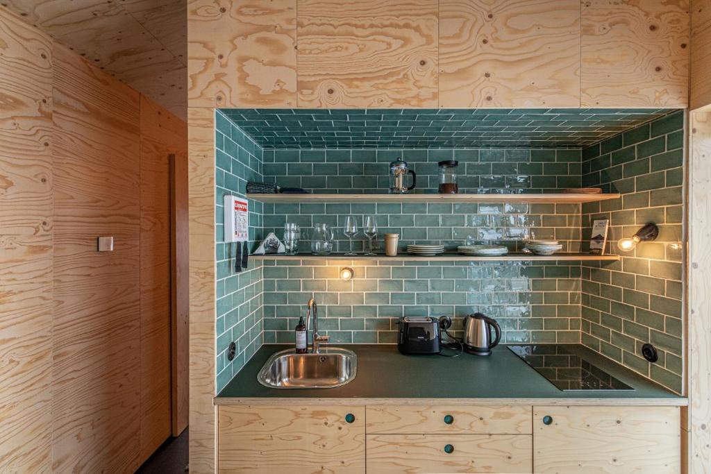 Kuchyň nebo kuchyňský kout v ubytování Aska, Modern Cabin