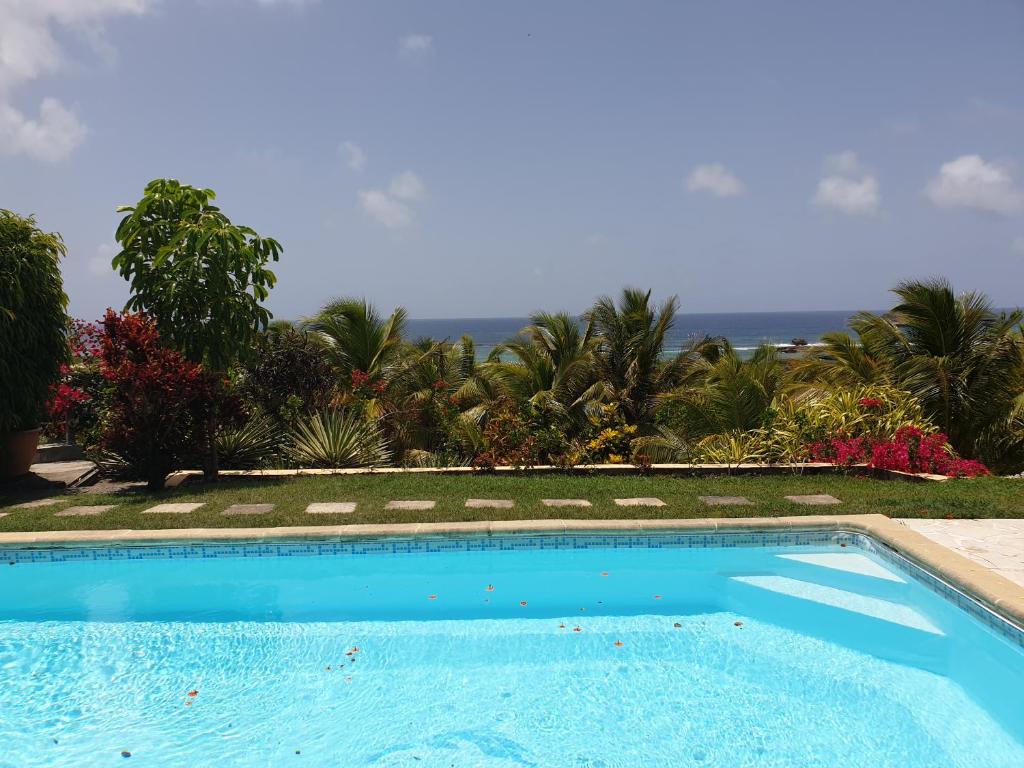 Bazén v ubytování Villa Guadeloupe Saint François Accès Mer Piscine IGUANA BAY - Villa Zagadi nebo v jeho okolí