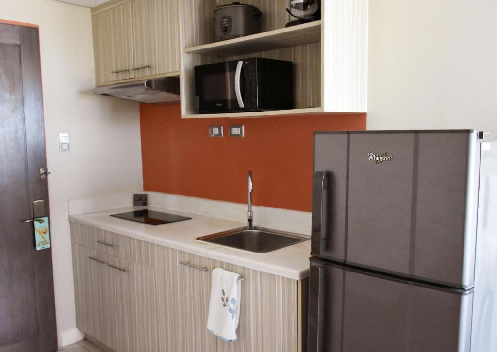 Kuchyň nebo kuchyňský kout v ubytování Alicia Apartelle