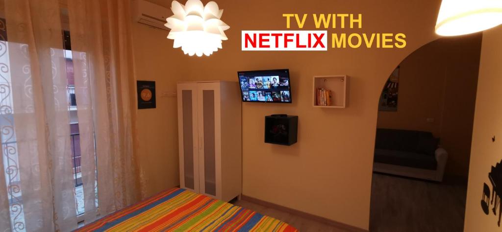 A television and/or entertainment centre at Il Pianoforte B&B