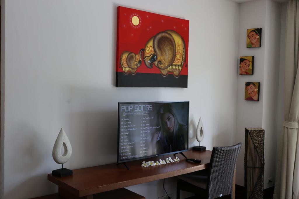 TV a/nebo společenská místnost v ubytování Laguna Villas Boutique Hotel