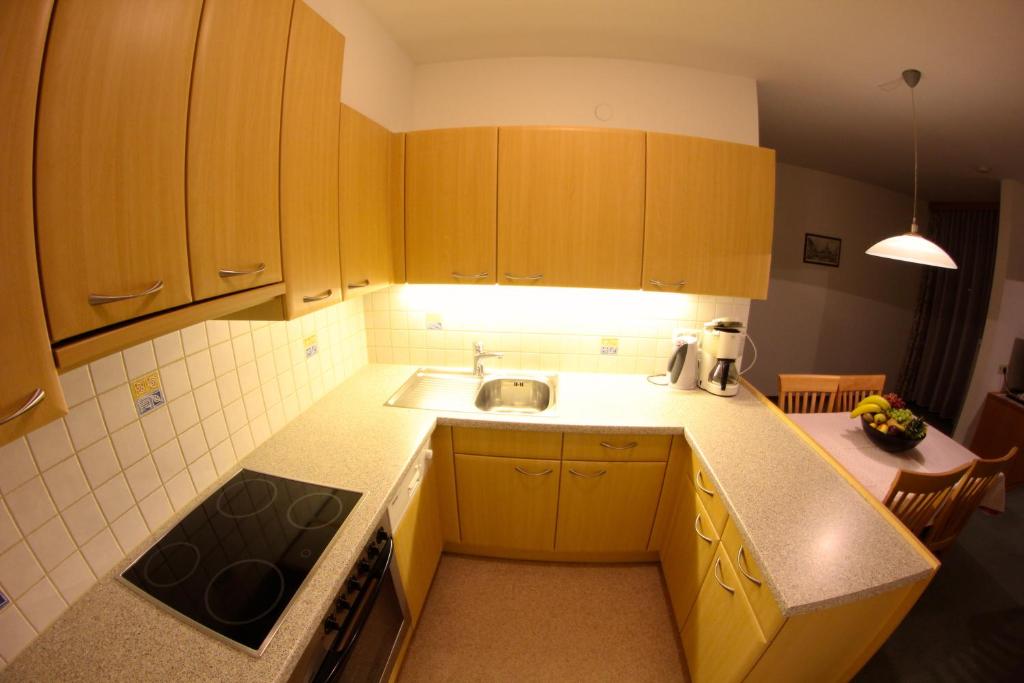 Kuchyň nebo kuchyňský kout v ubytování Ferienappartements Heinzle - Ihr Ferienresort