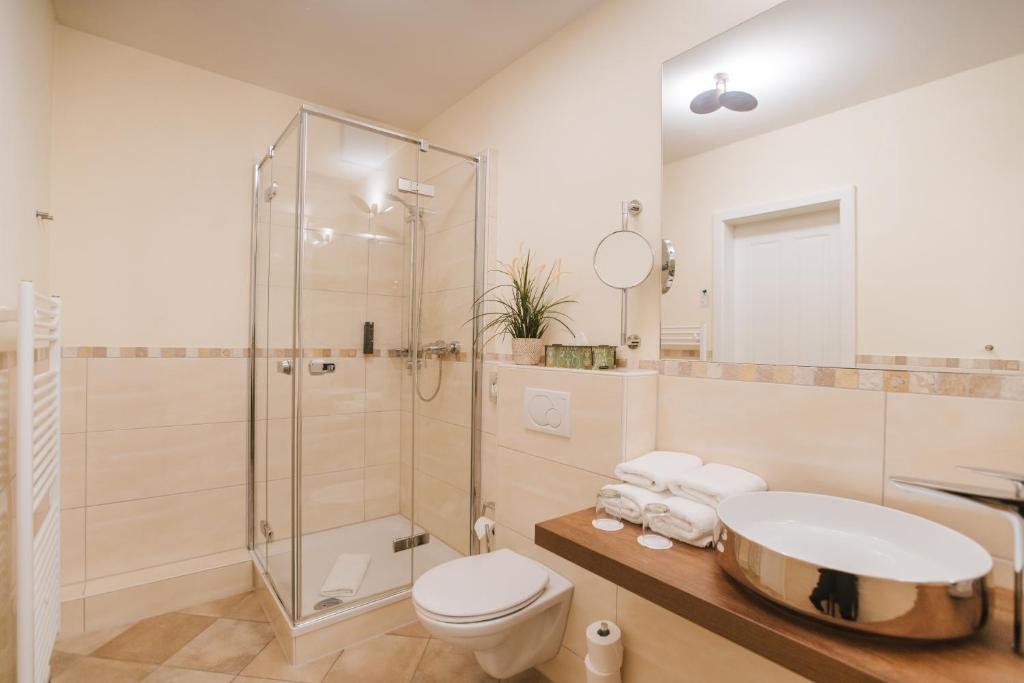 Koupelna v ubytování Hotel Villa Medici
