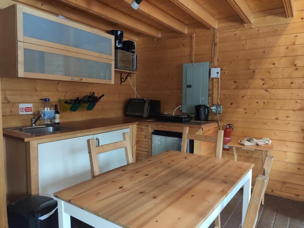 Kuchyň nebo kuchyňský kout v ubytování Coop Aventures Matawin
