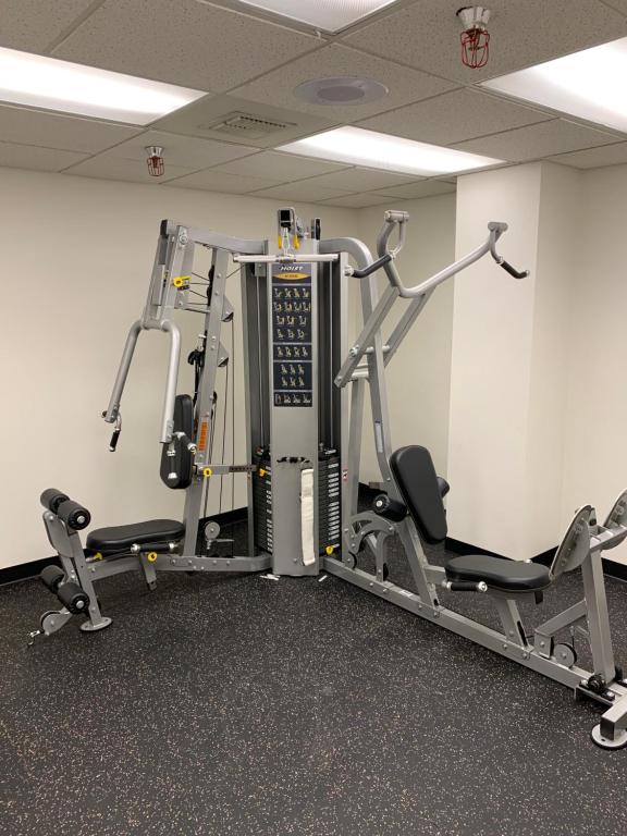 Fitness centrum a/nebo fitness zařízení v ubytování Hotel Leo