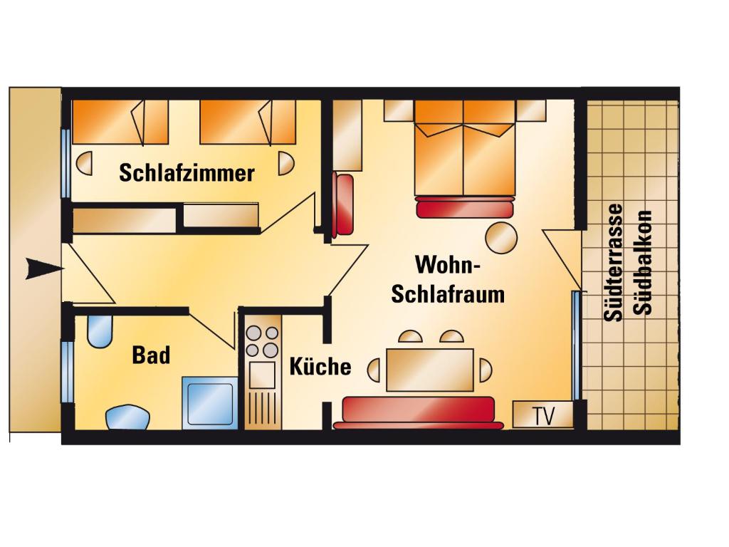 Ski-to-door Chalet Cristall - Einzimmerwohnung