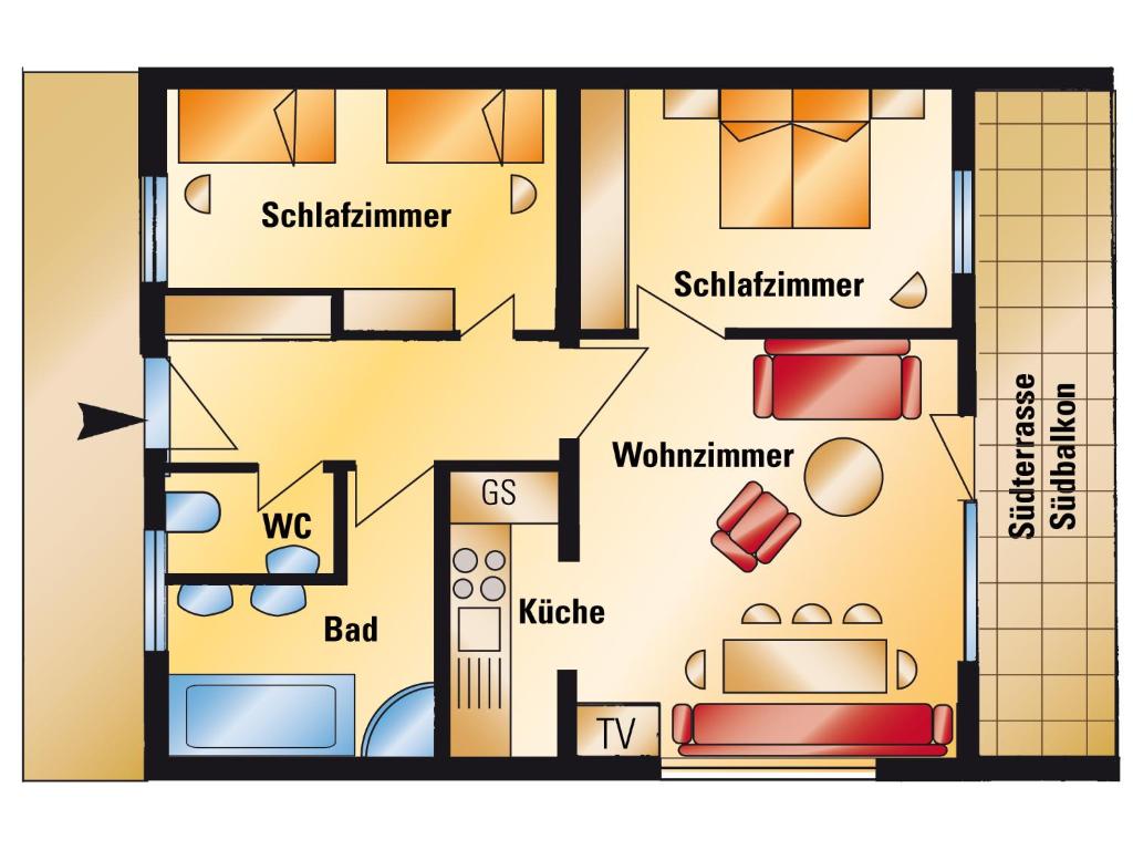 Ski-to-door Chalet Cristall - Zweizimmerwohnung