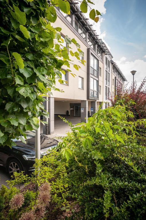 Vonkajšia záhrada v ubytovaní Hotel Oliwski
