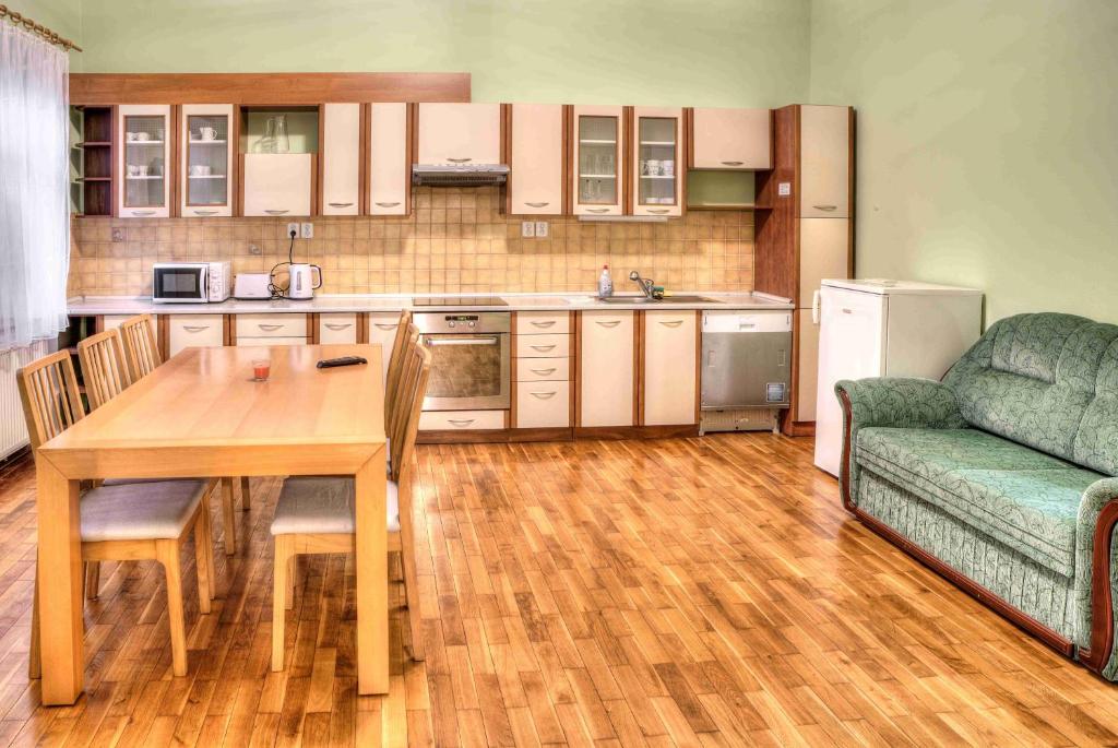 Kuchyň nebo kuchyňský kout v ubytování Apartmány pod Divadlem