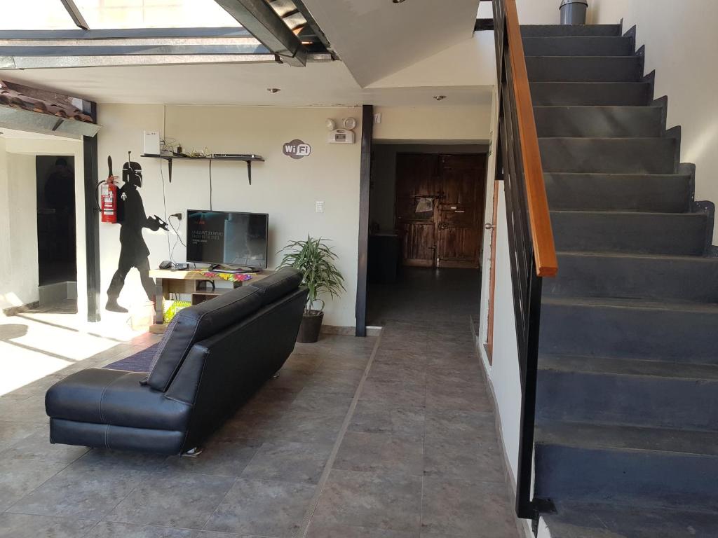Χώρος καθιστικού στο Xplora Hostel Cusco