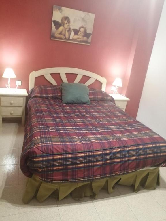 Posteľ alebo postele v izbe v ubytovaní Alojamientos Castillo de la Iruela