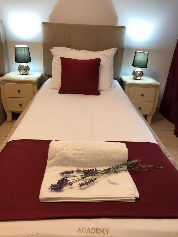 Postel nebo postele na pokoji v ubytování Academy Hotel