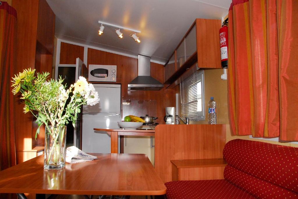 Kuchyň nebo kuchyňský kout v ubytování Bungalows Pirineus
