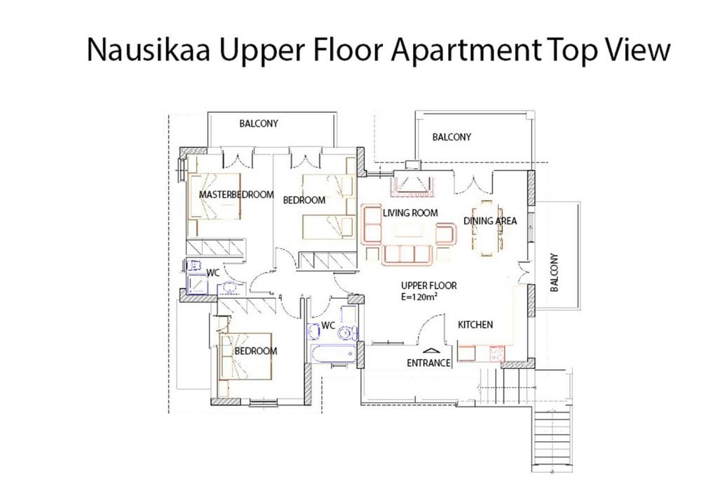 The floor plan of Kounopetra Beach Luxury Villas