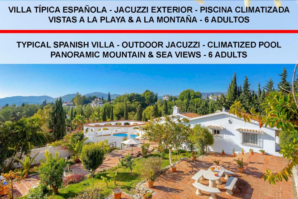 a villa in the hills of vasantasant villa outgrowth at Private Heated Pool, Jacuzzi & 1225m2 garden in Villa Cipreses in Frigiliana