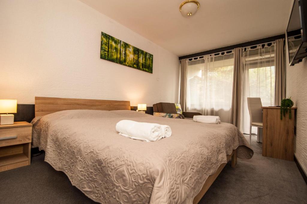 Postel nebo postele na pokoji v ubytování Hotel Faraon