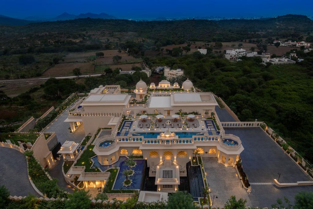 an aerial view of a mansion at Aurika, Udaipur - Luxury by Lemon Tree Hotels in Udaipur