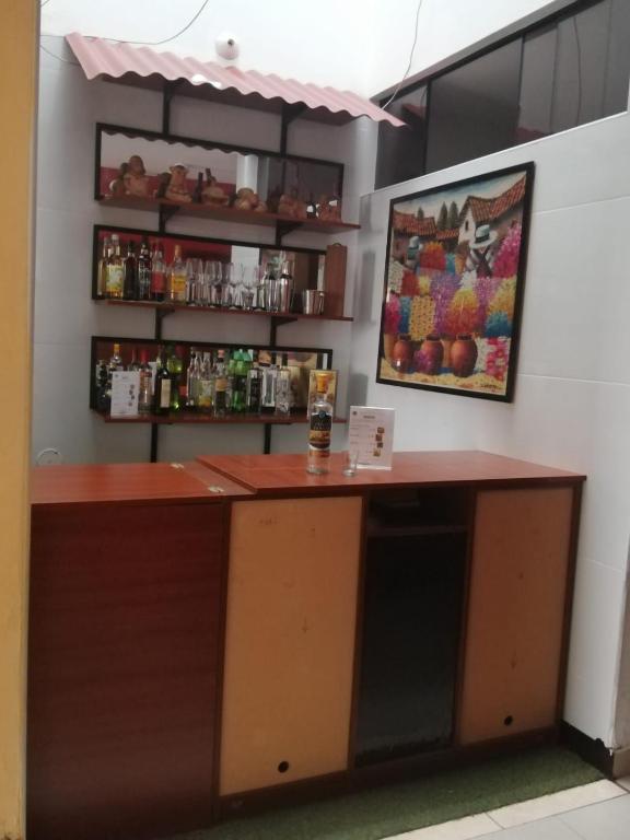 Lounge nebo bar v ubytování Hospedaje Wankko