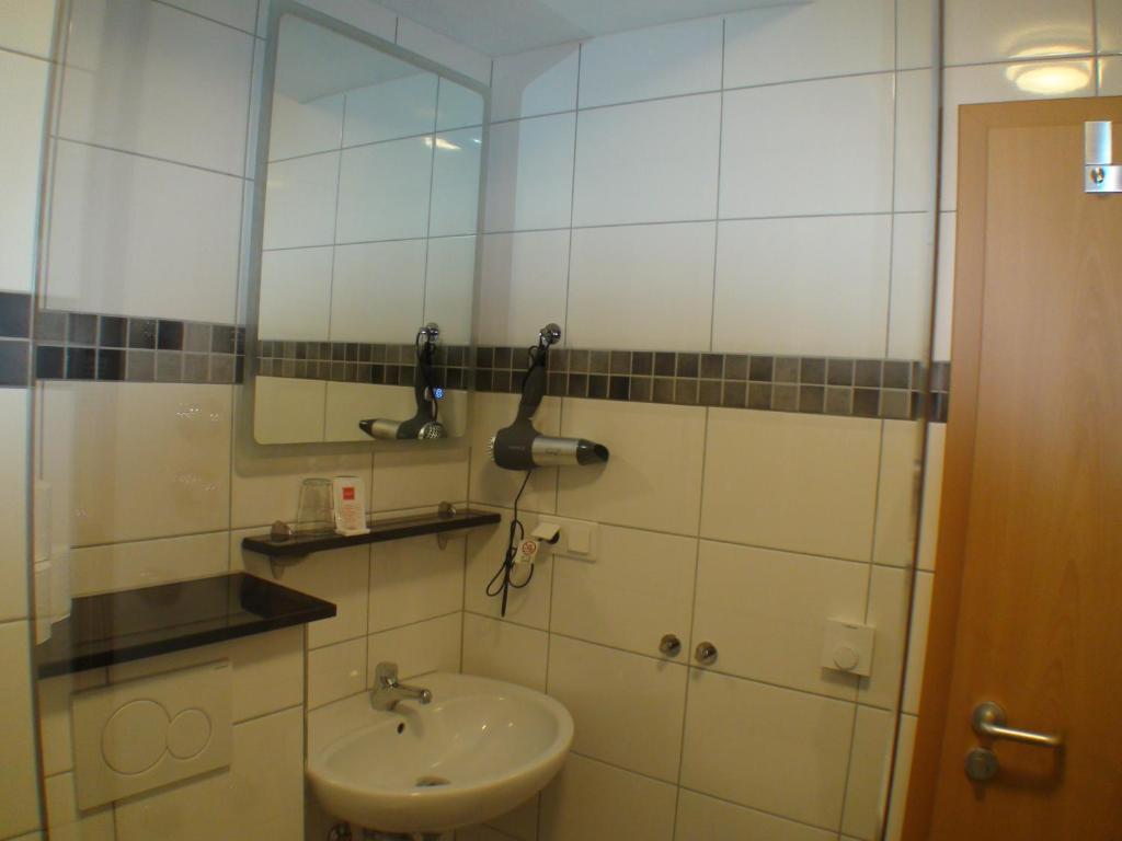 Koupelna v ubytování Hotel Am Kamin