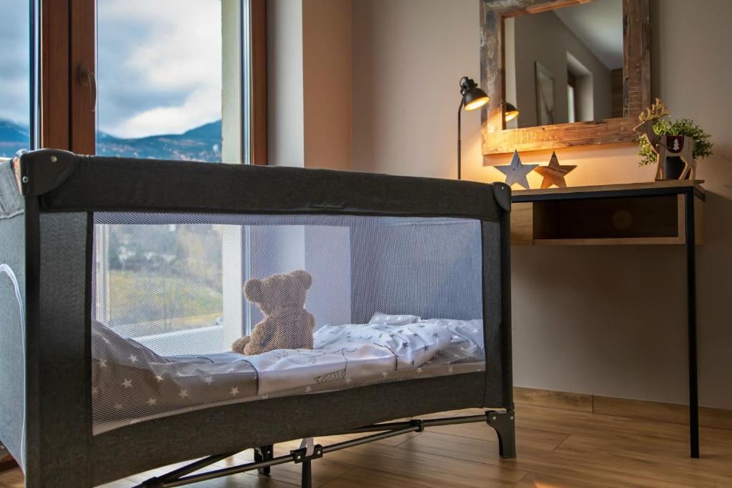 Posteľ alebo postele v izbe v ubytovaní Apartament MOUNTSEA ,Karpacz Ogrodnicza