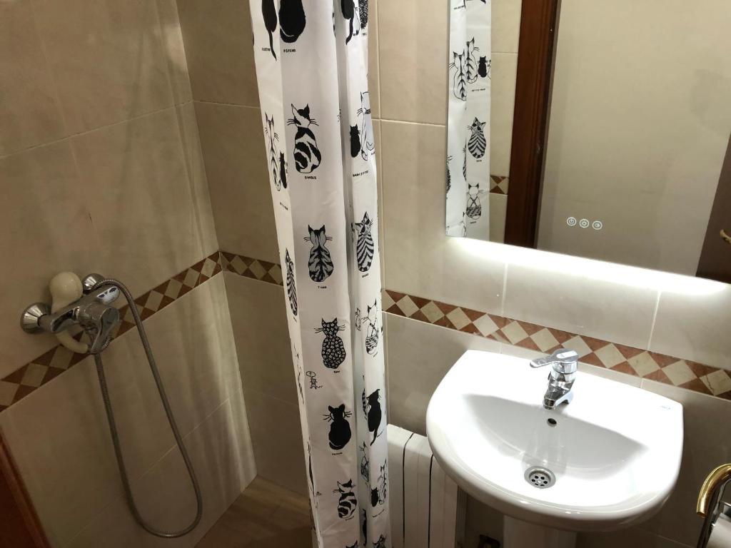 Kúpeľňa v ubytovaní Apartaments Vicus 2 con vistas a la Plaza Mayor de Vic