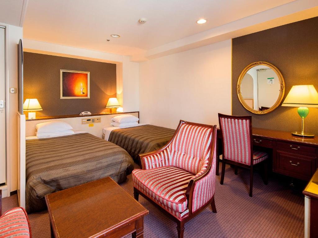 Posezení v ubytování Ark Hotel Osaka Shinsaibashi -ROUTE INN HOTELS-
