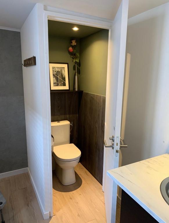 Koupelna v ubytování Tiny House Lindenhouse