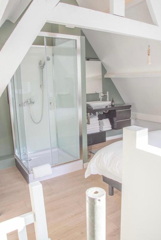 Koupelna v ubytování Tiny House Lindenhouse