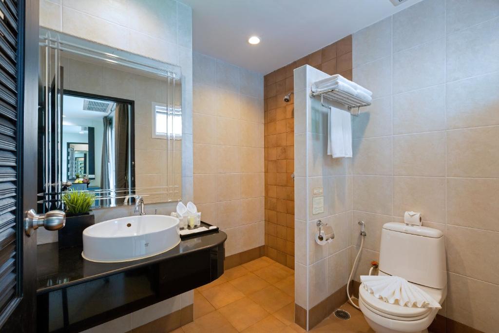 Koupelna v ubytování Baramee Resortel