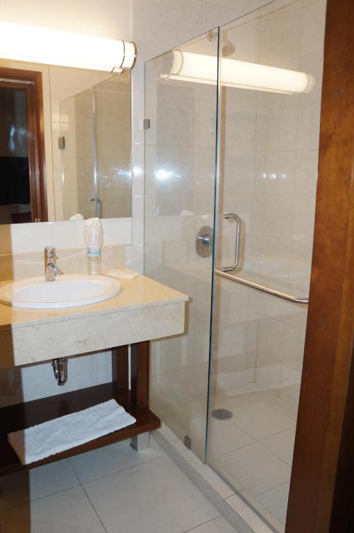 Koupelna v ubytování Hotel Plaza Chihuahua