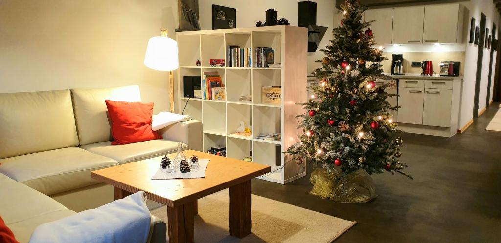 Posezení v ubytování Ferienappartements im Speicherwerk
