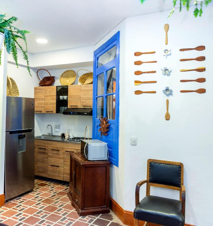 Kuchyň nebo kuchyňský kout v ubytování Granada Hostel