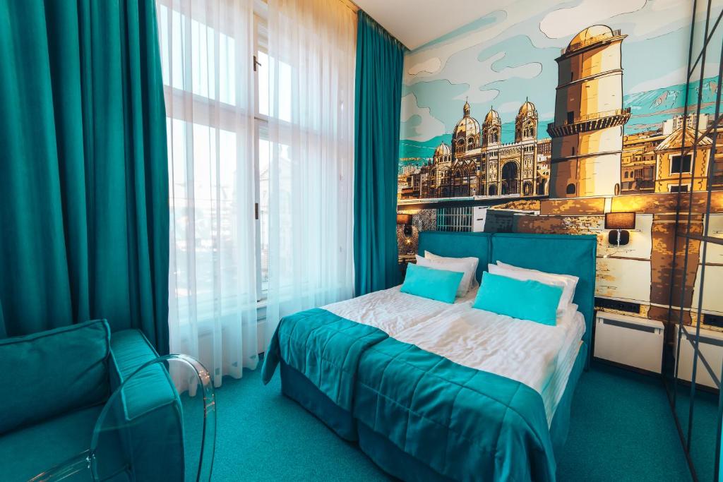 Postel nebo postele na pokoji v ubytování Cities Gallery Apart-hotel