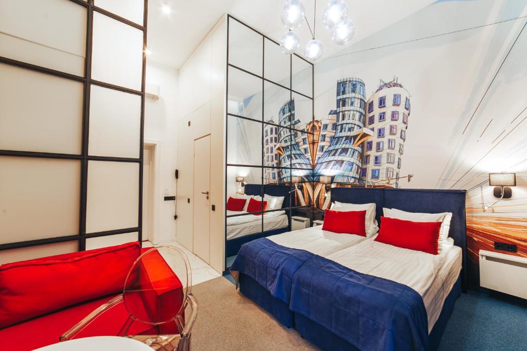 Postel nebo postele na pokoji v ubytování Cities Gallery Apart-hotel