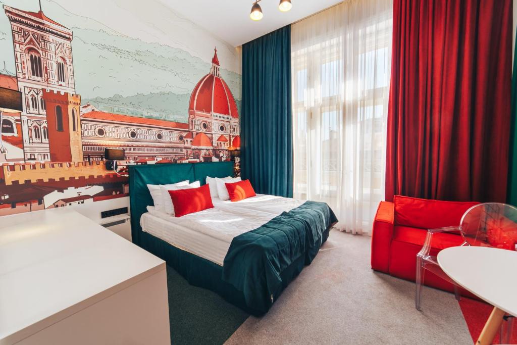 Postel nebo postele na pokoji v ubytování Cities Gallery Apart-hotel