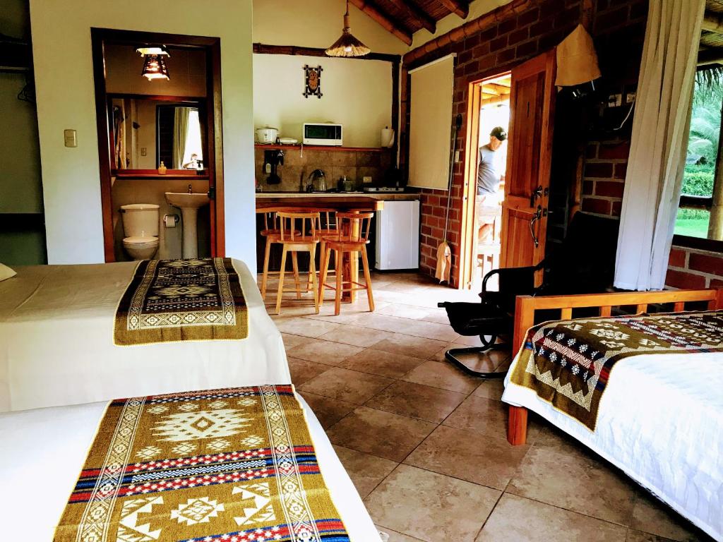 Posezení v ubytování Las Cabañas