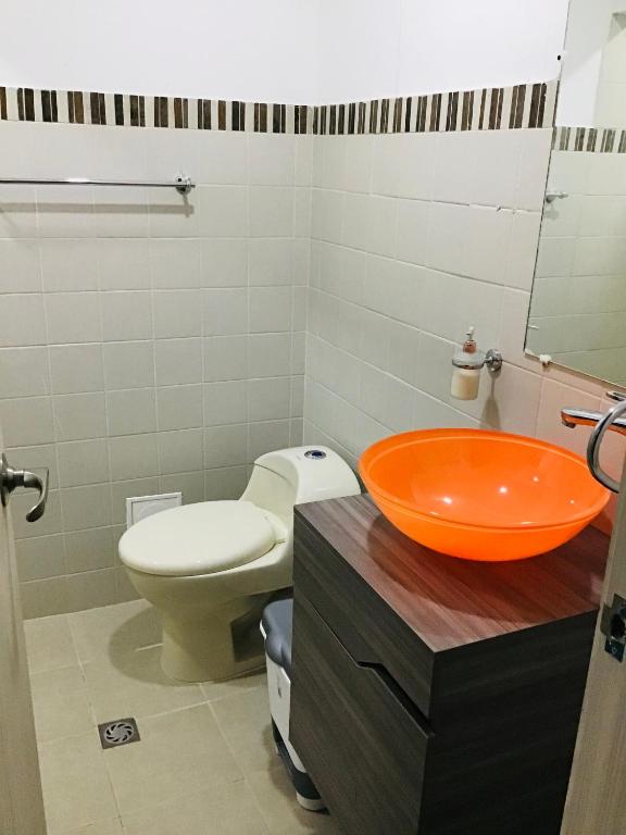 Koupelna v ubytování Nueve Uno Hostel