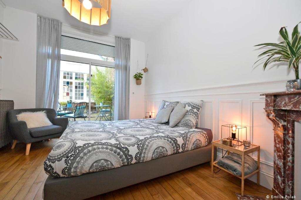 Chambres d'hotes Les Nuits Pastel - Tweepersoonskamer Met Uitzicht Op De Tuin