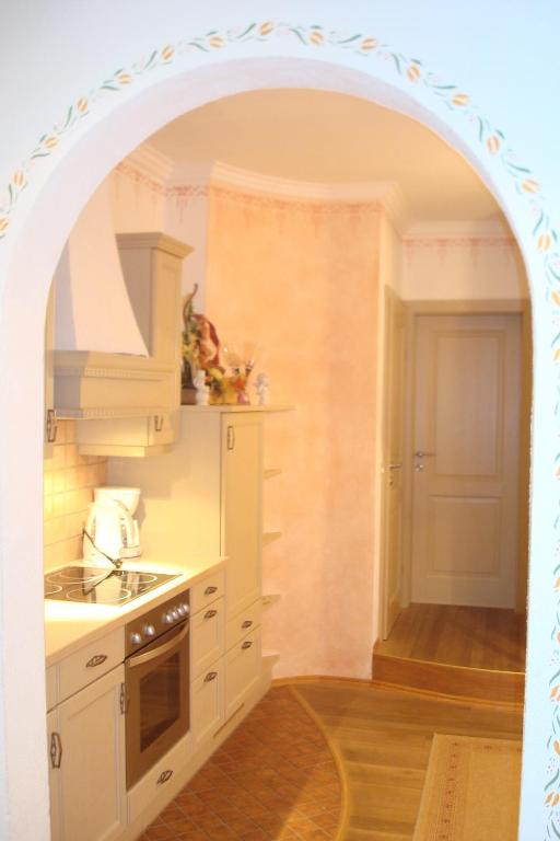 Kuchyň nebo kuchyňský kout v ubytování Gästehaus Moser